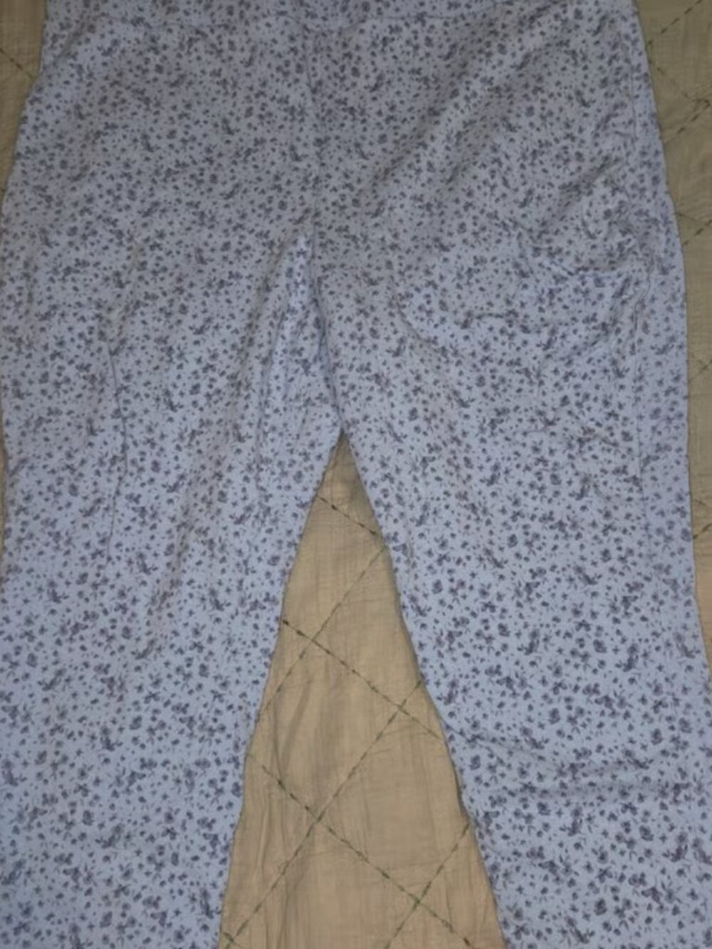 Women's Blue Floral Leggings Size 4